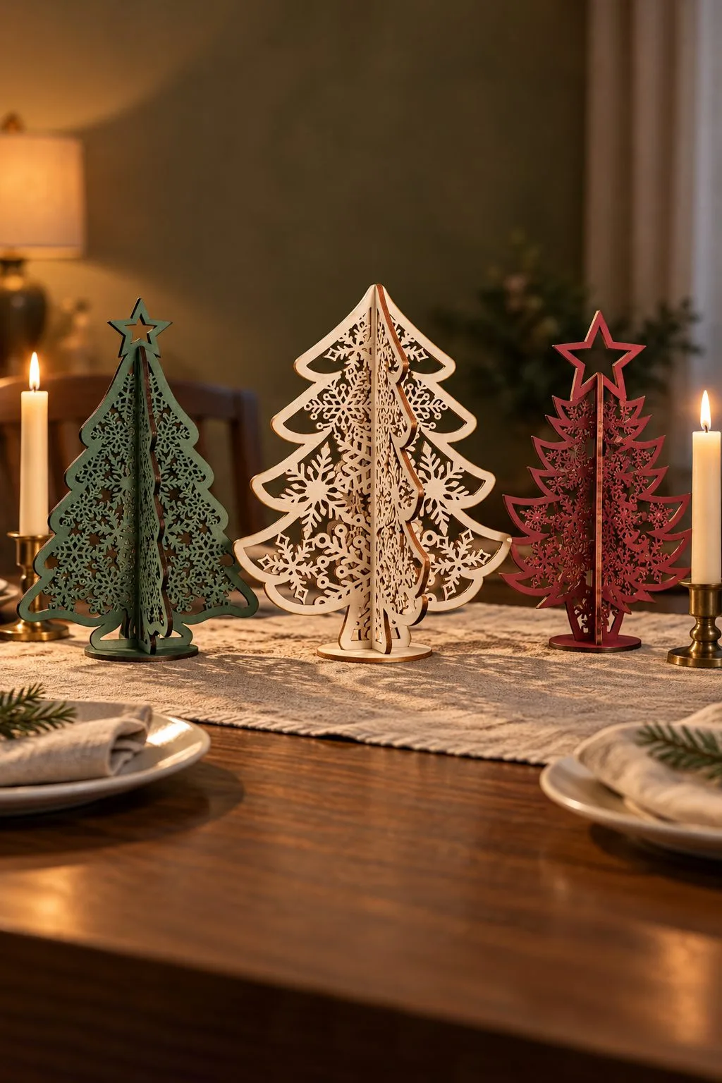 Laser Cut Snowflake Christmas Tree — SVG laser cut file