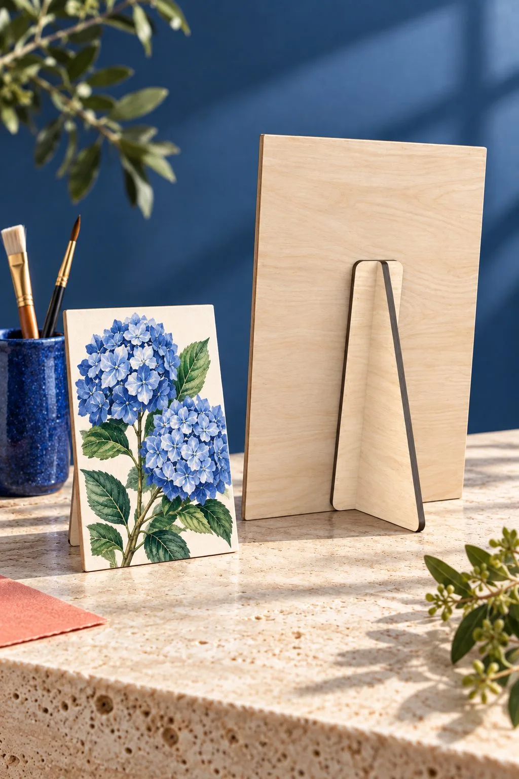 Laser Cut Triangle Easel Stand Backs — another view, SVG laser cut file