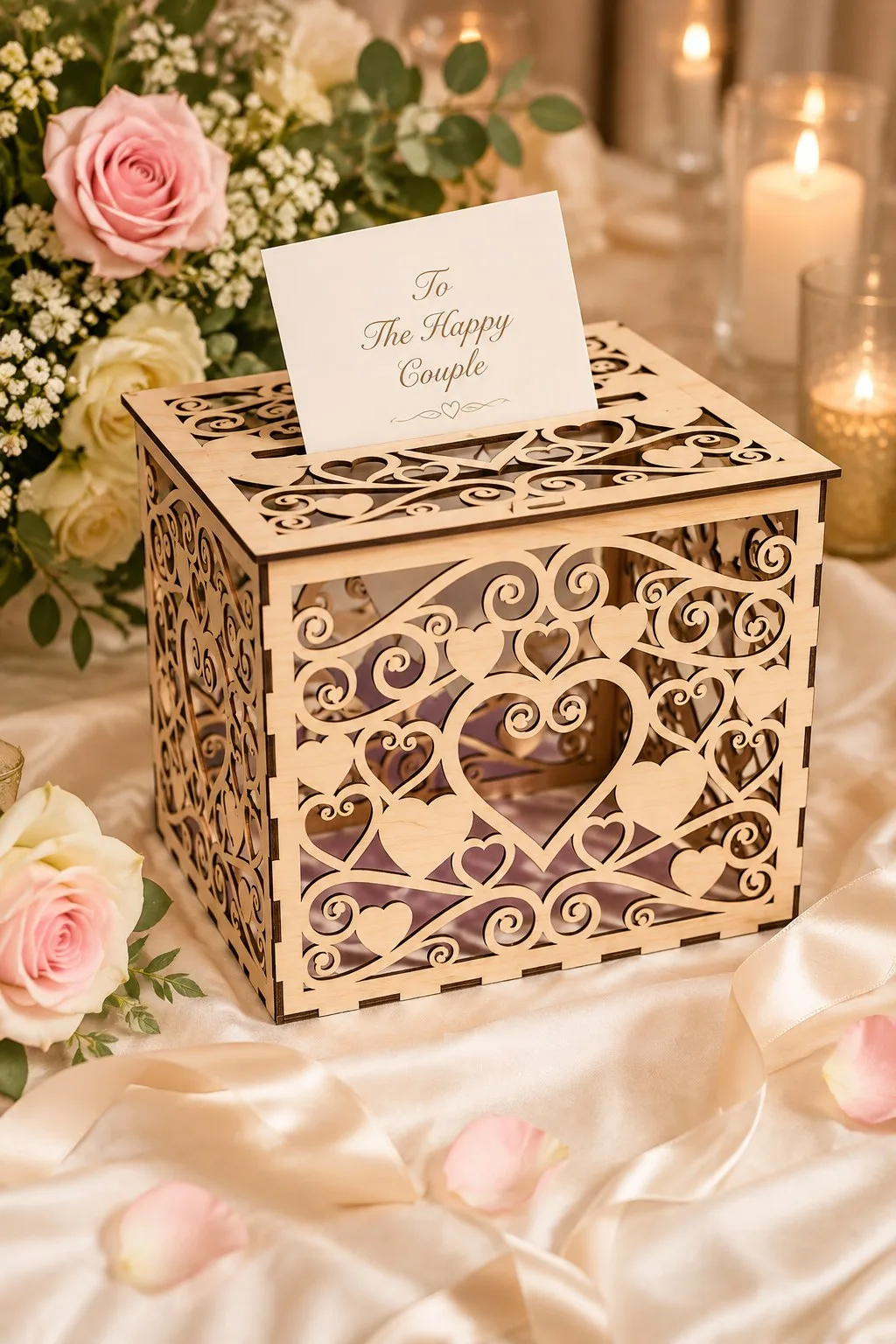 Laser Cut Wedding Card Box — SVG laser cut file