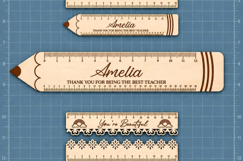 Laser Cut Wooden Ruler Bundle — laser cut SVG file for wood