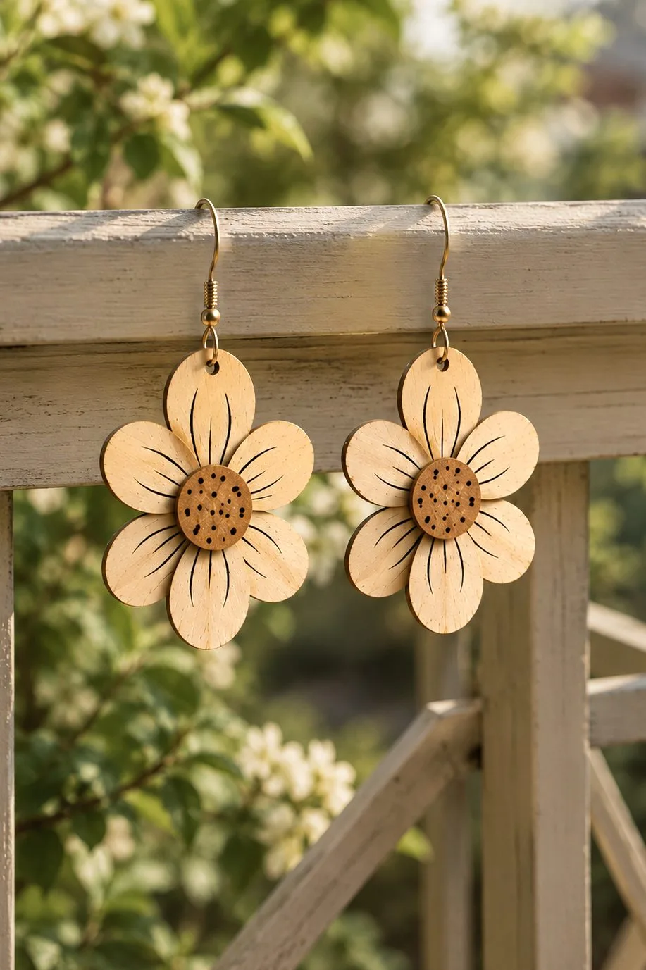 Layered Daisy Earrings — SVG laser cut file