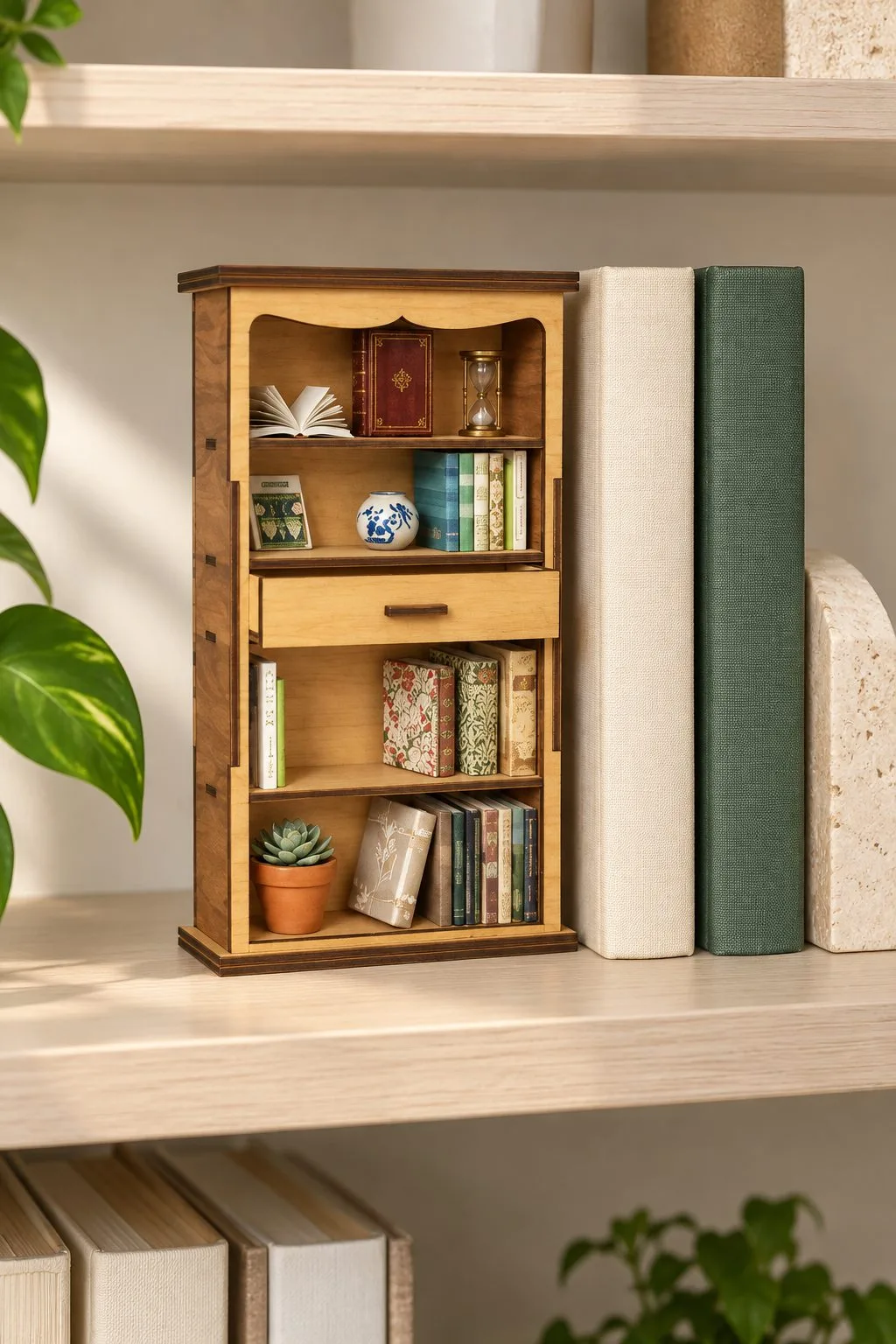 Miniature Bookshelf Laser Cut Bundle — SVG laser cut file