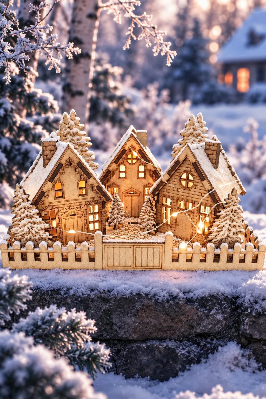 Miniature Village - LASER CUT - DXF — SVG laser cut file