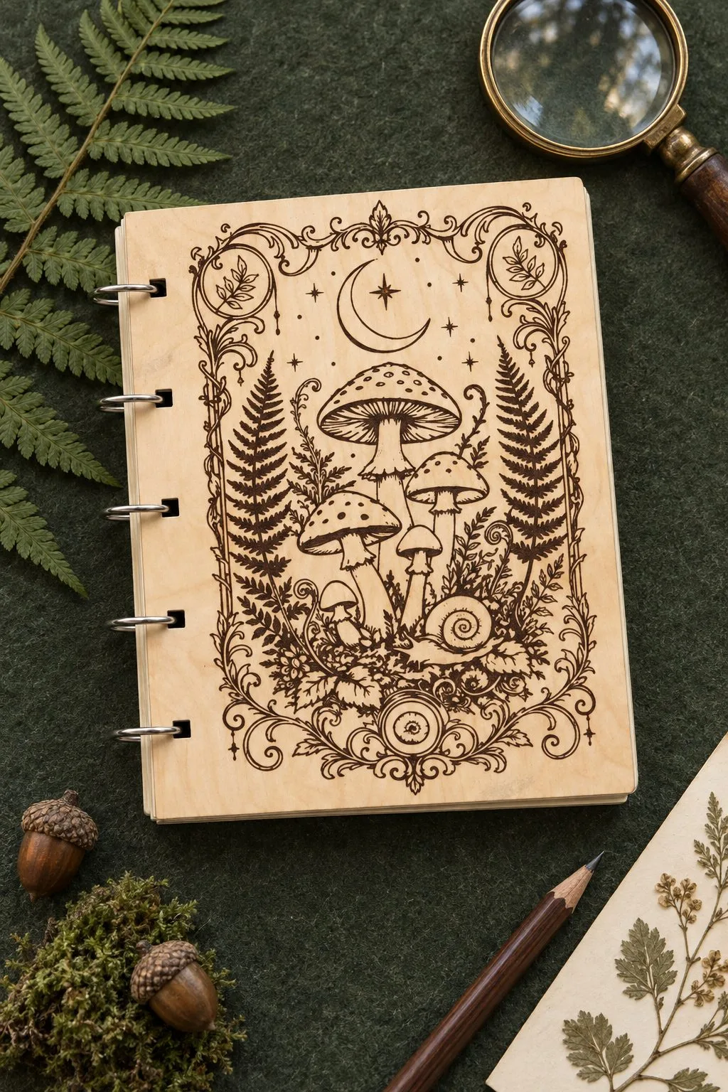 Mystical Notebook Cover Laser Cut Bundle — another view, SVG laser cut file