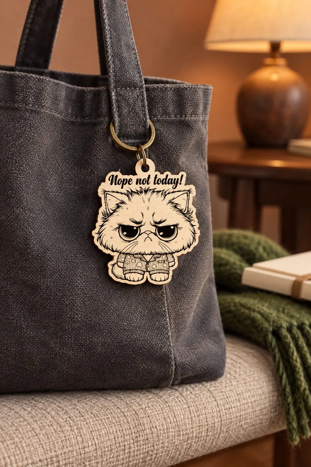 Nope Not Today Key Chain — SVG laser cut file