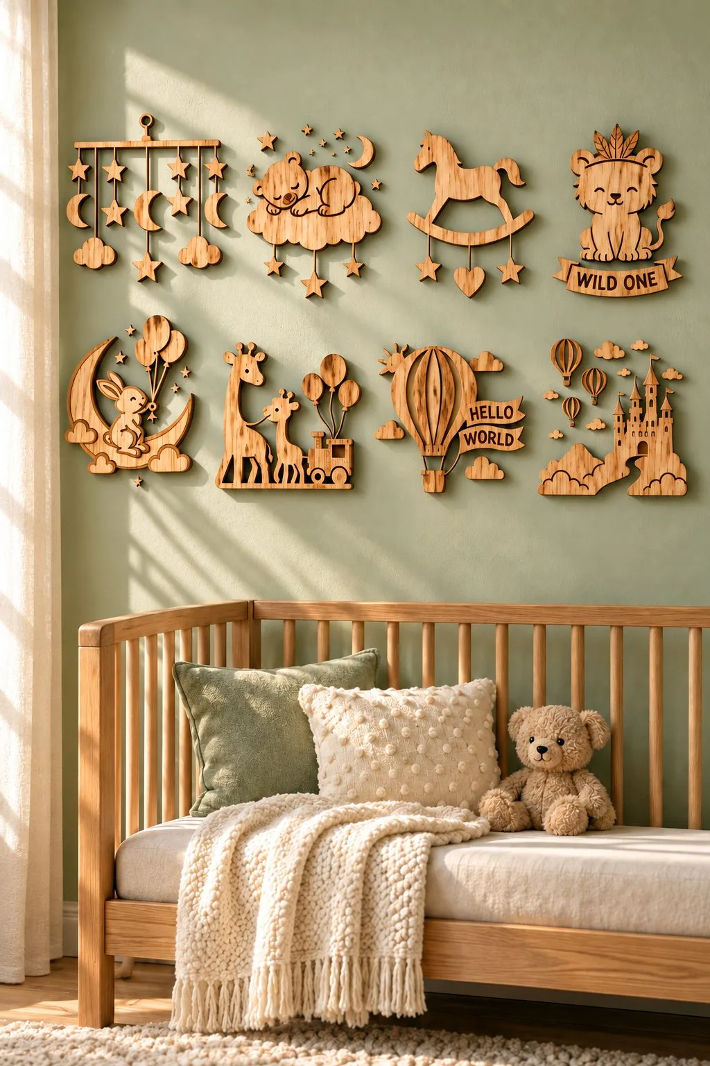 Nursery Wall Decor Laser Cut Bundle — SVG laser cut file