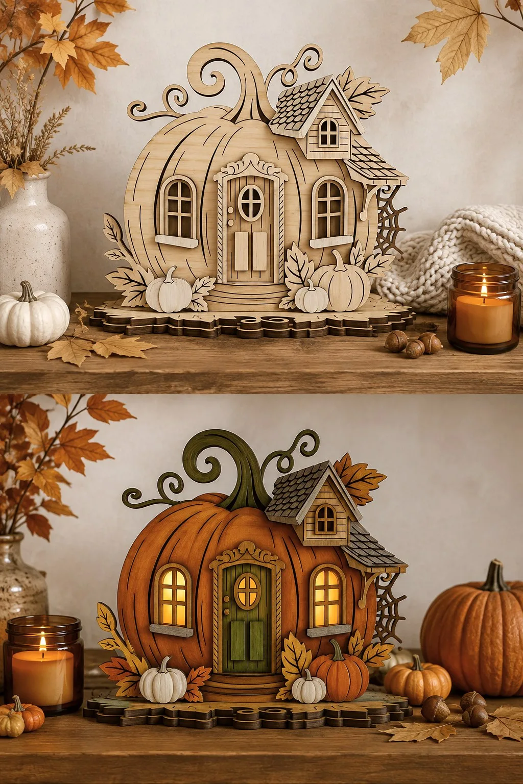 Pumpkin Fairy House Laser Cut — SVG laser cut file