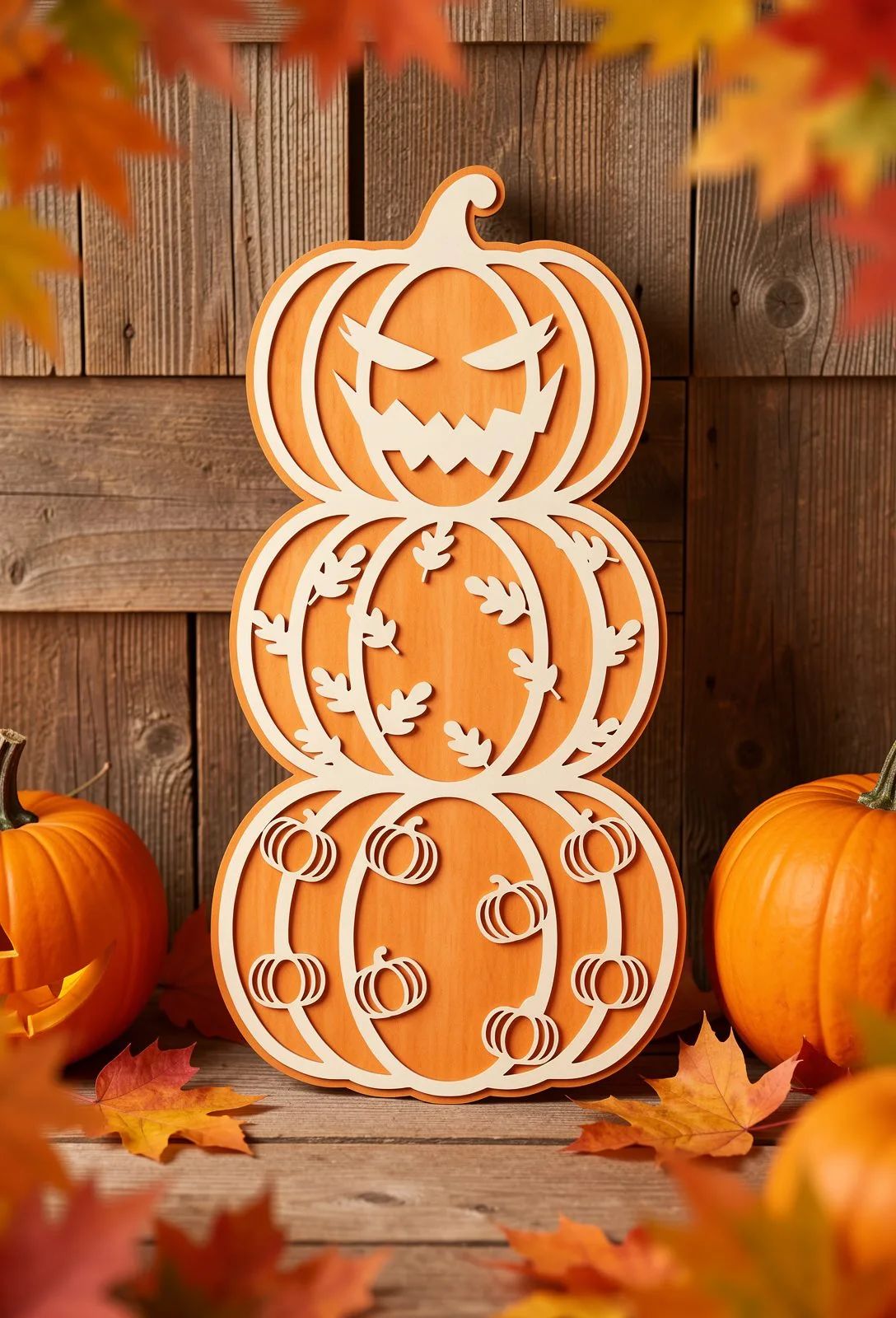 Pumpkin Stack Laser Cut Bundle — SVG laser cut file