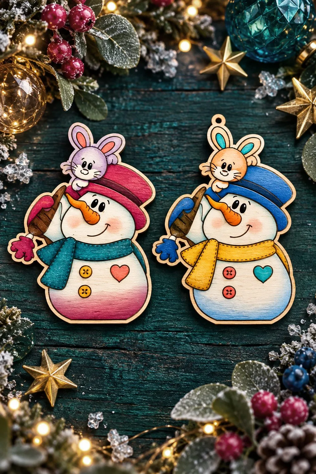Sharing Snowman — SVG laser cut file