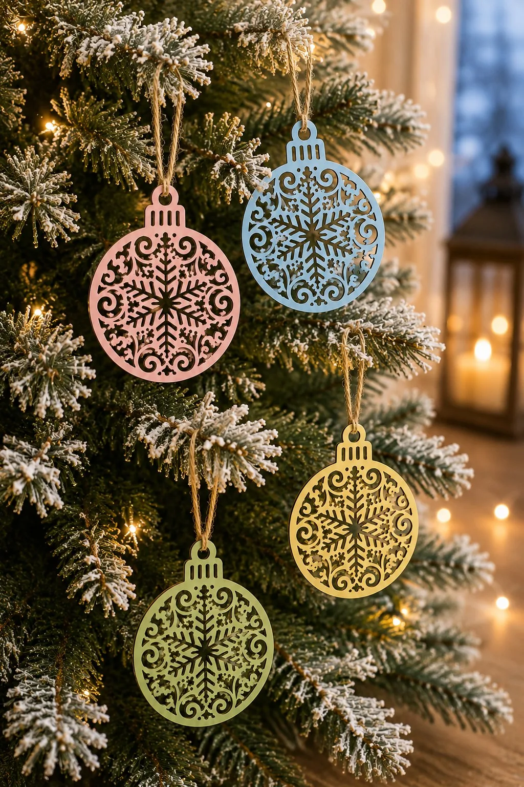Pastel Filigree Baubles — SVG laser cut file
