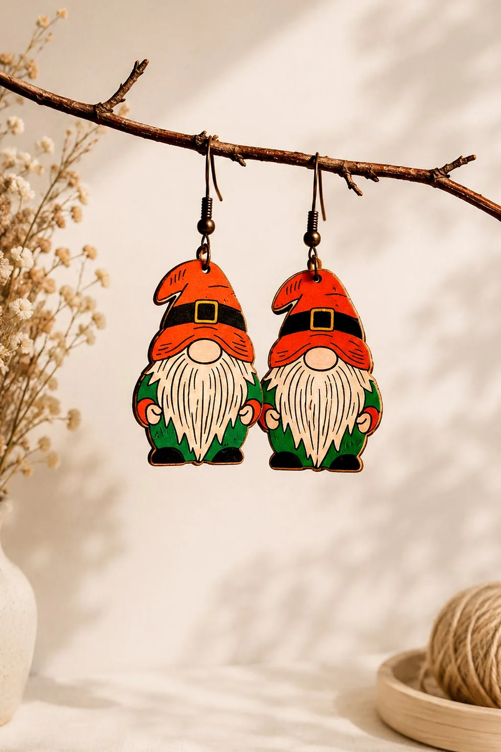 Gnome Earrings in Four Layers — SVG laser cut file