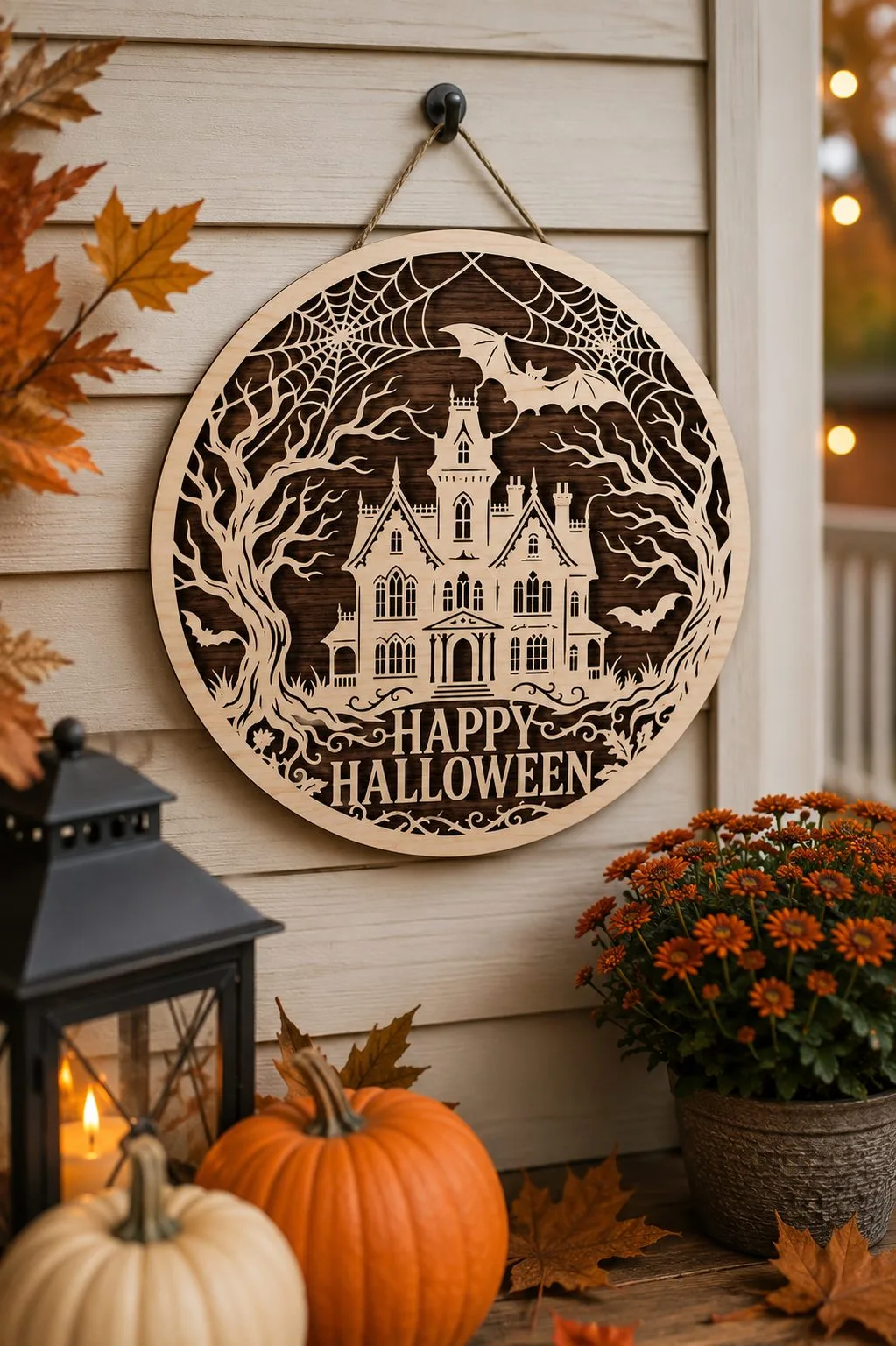 Spooky Haunted House Laser Cut — SVG laser cut file