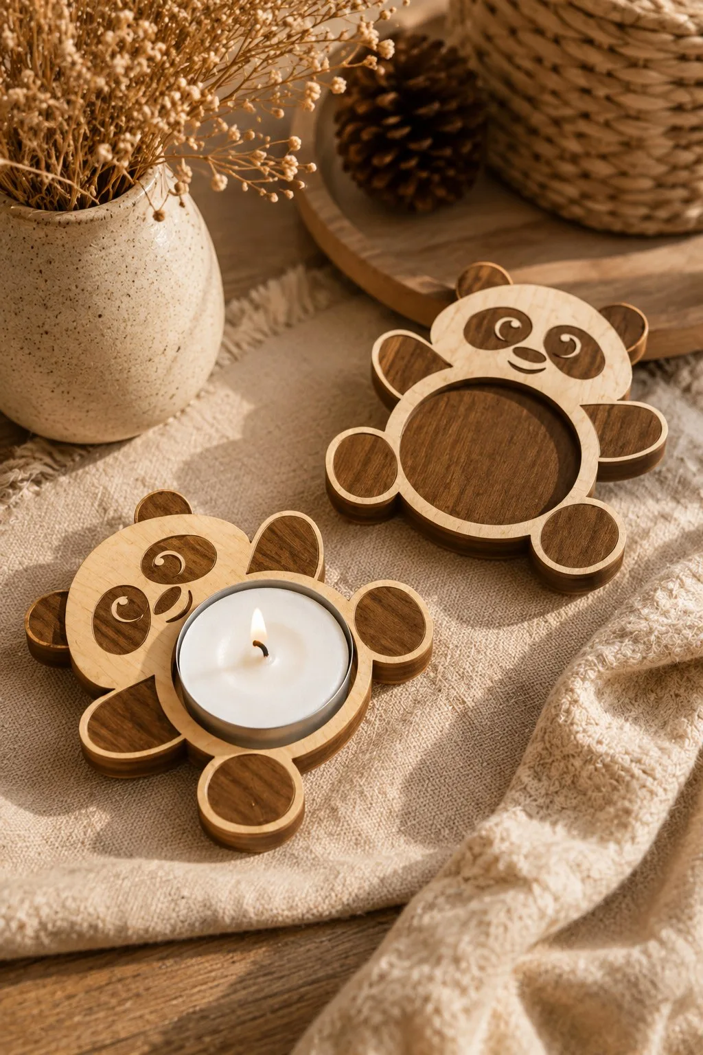 Tealight Candle Holder Laser Cut Bundle — SVG laser cut file
