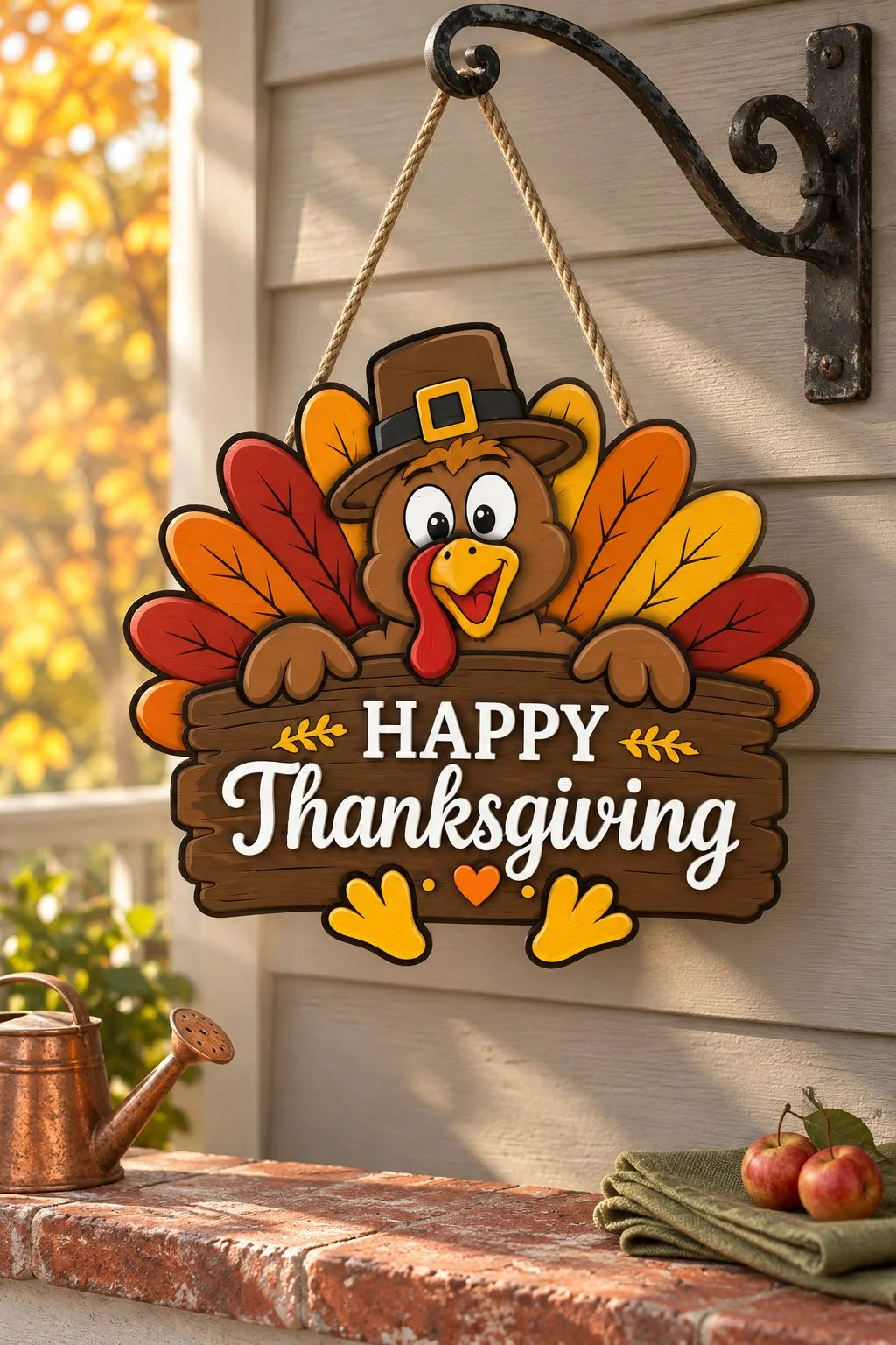 Thanksgiving Door Hanger Laser Cut File — SVG laser cut file