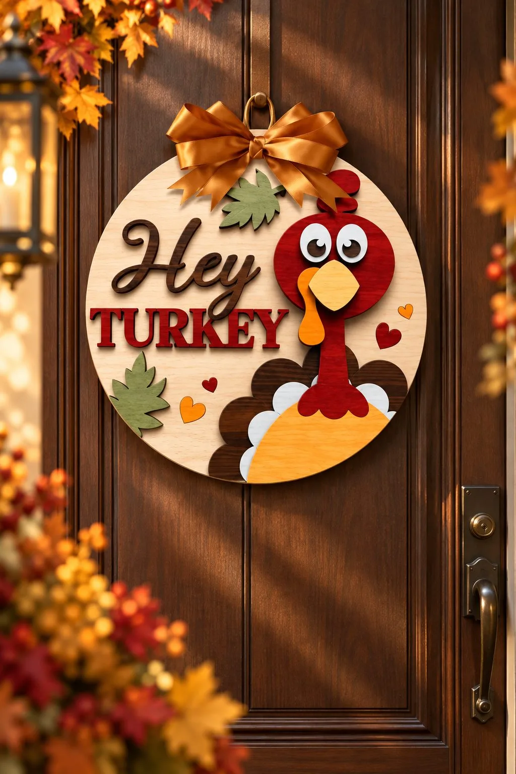 Thanksgiving Round Sign Laser Cut — SVG laser cut file