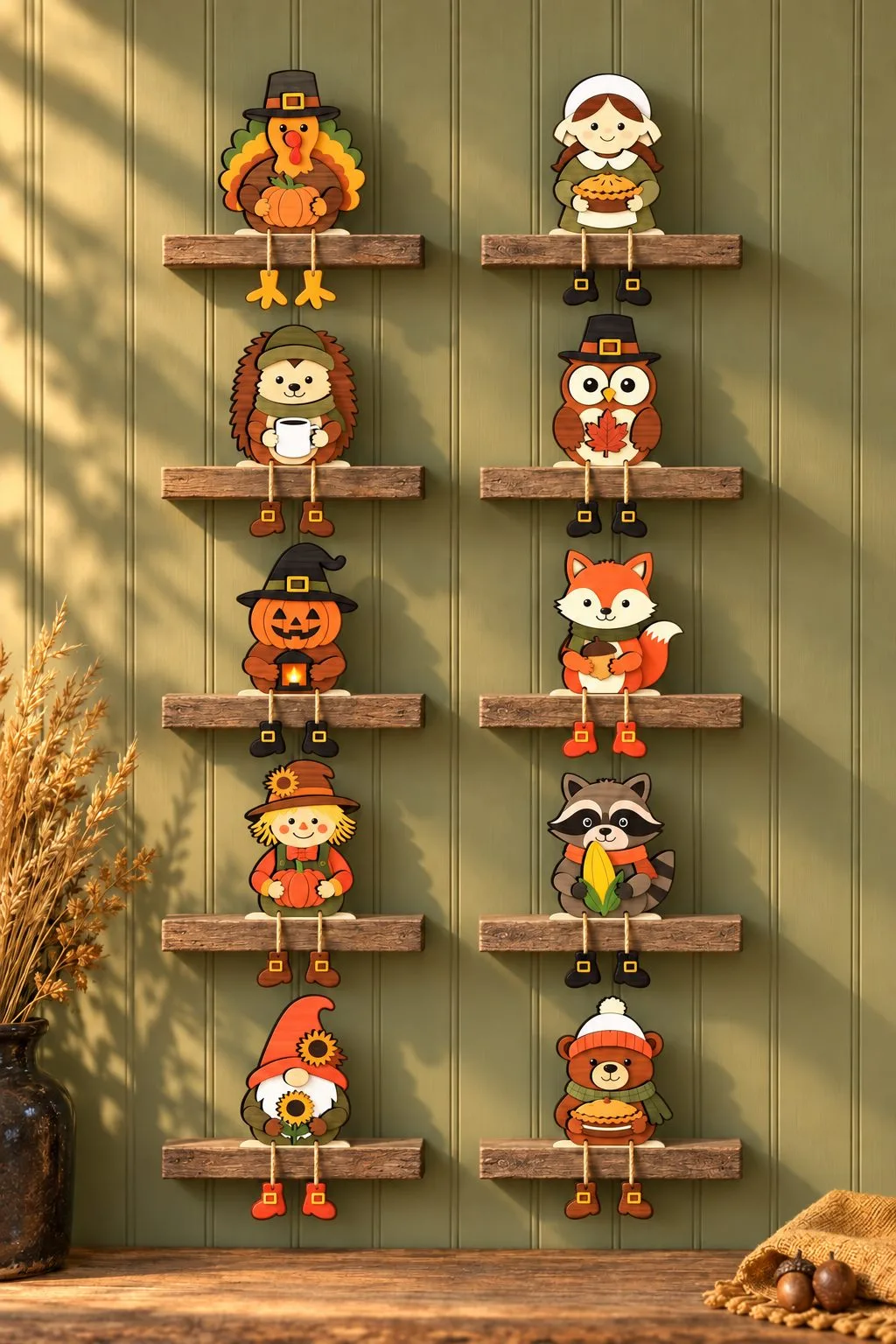 Thanksgiving Shelf Sitter Bundle — SVG laser cut file