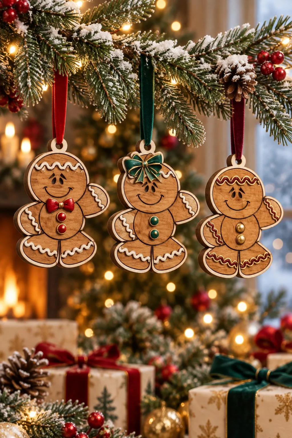 The Gingers Christmas Ornaments — SVG laser cut file