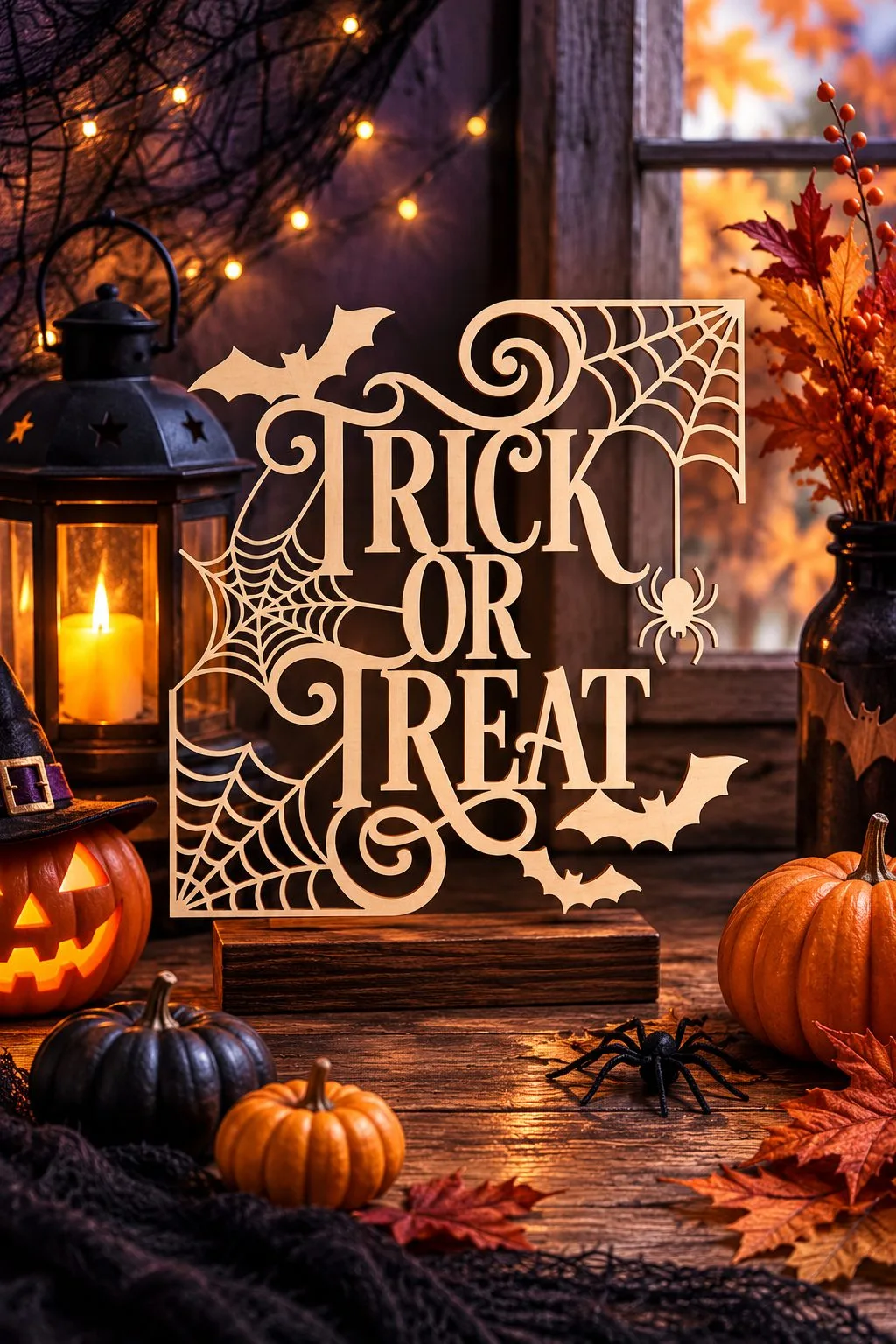 Trick or Treat Halloween Laser Cut — SVG laser cut file