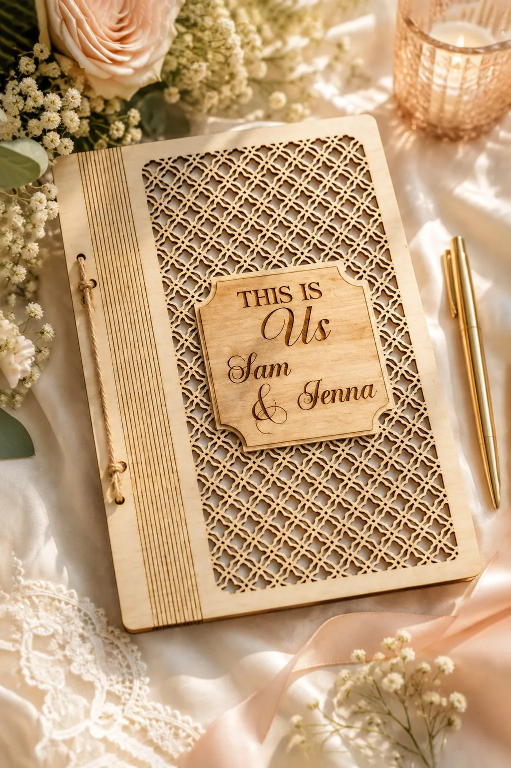 Wedding Guest Book Laser Cut Bundle CNC — SVG laser cut file