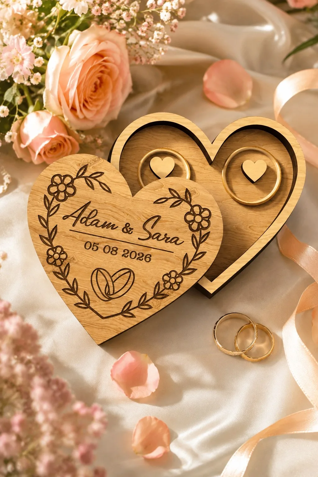 Wedding Ring Box Laser Cut Jewelry Box — SVG laser cut file
