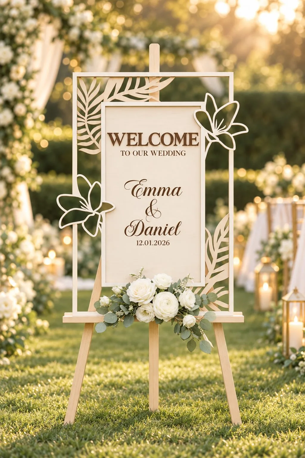 Wedding Welcome Sign Laser Cut Bundle — SVG laser cut file