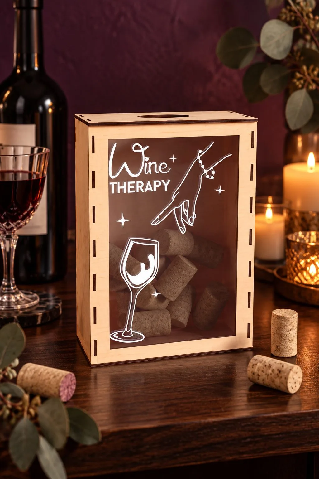 Wine Cork Box | Beer Bottle Caps Box | CNC — SVG laser cut file