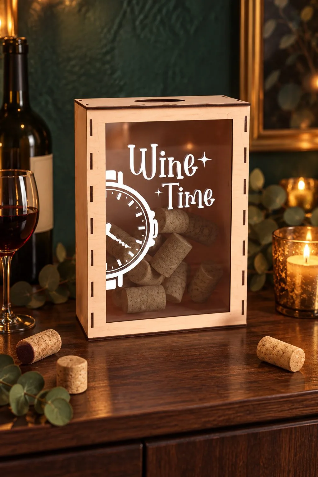 Wine Cork Box | Beer Bottle Caps Box | CNC — SVG laser cut file