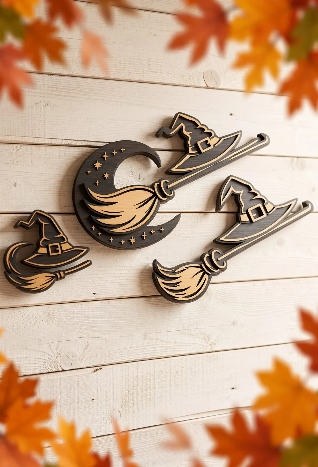 Witch Broom & Moon Bundle — SVG laser cut file