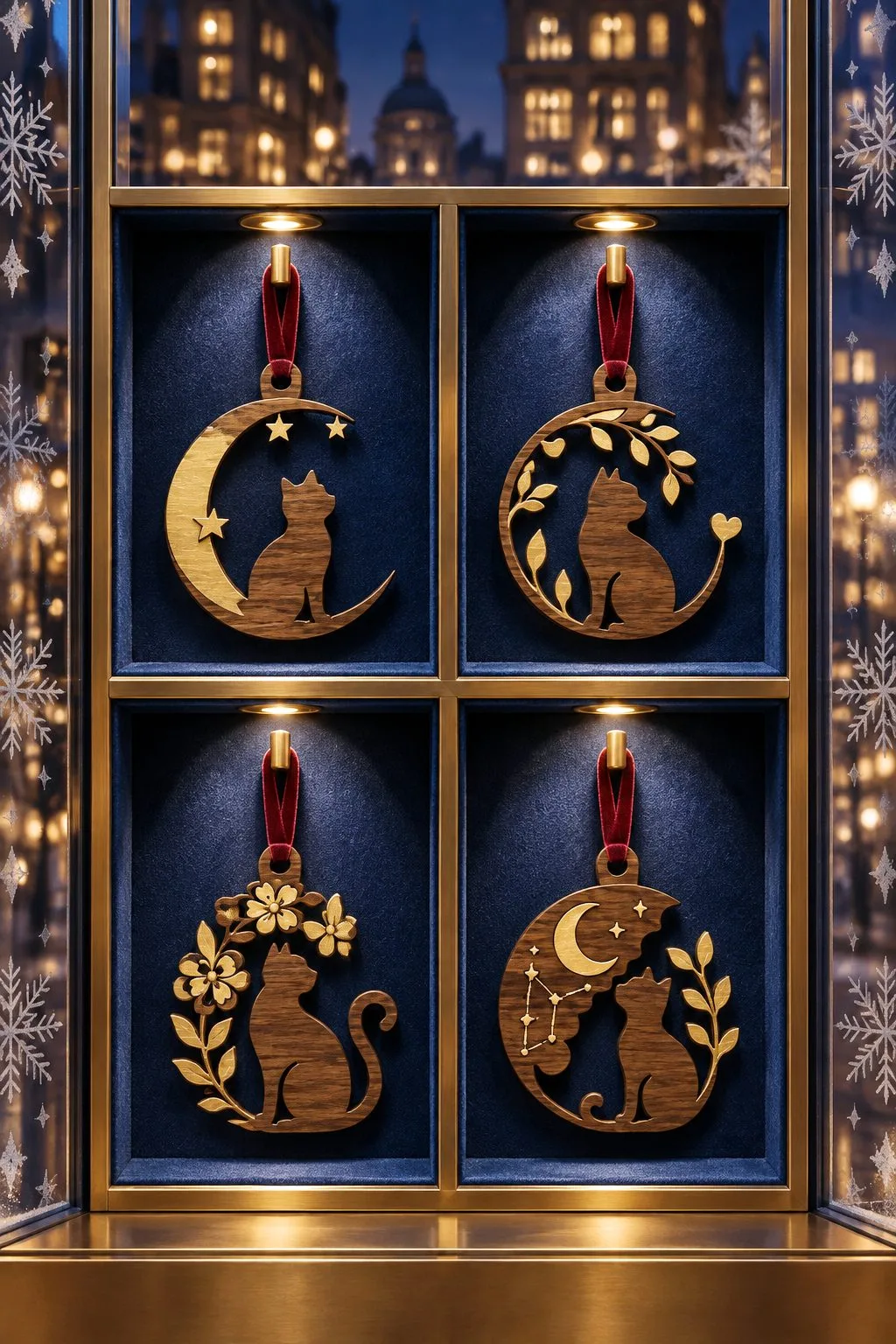 Wooden Cat Ornament Laser Cut Bundle — SVG laser cut file