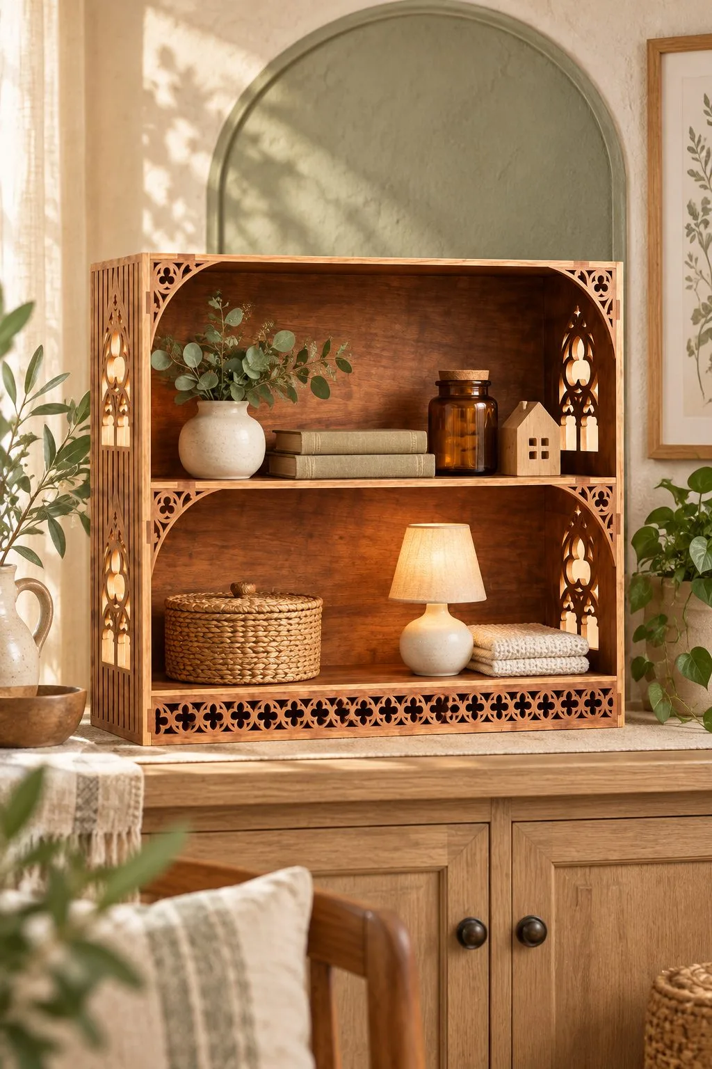 Wooden Gothic Display Shelf Laser Cut — SVG laser cut file