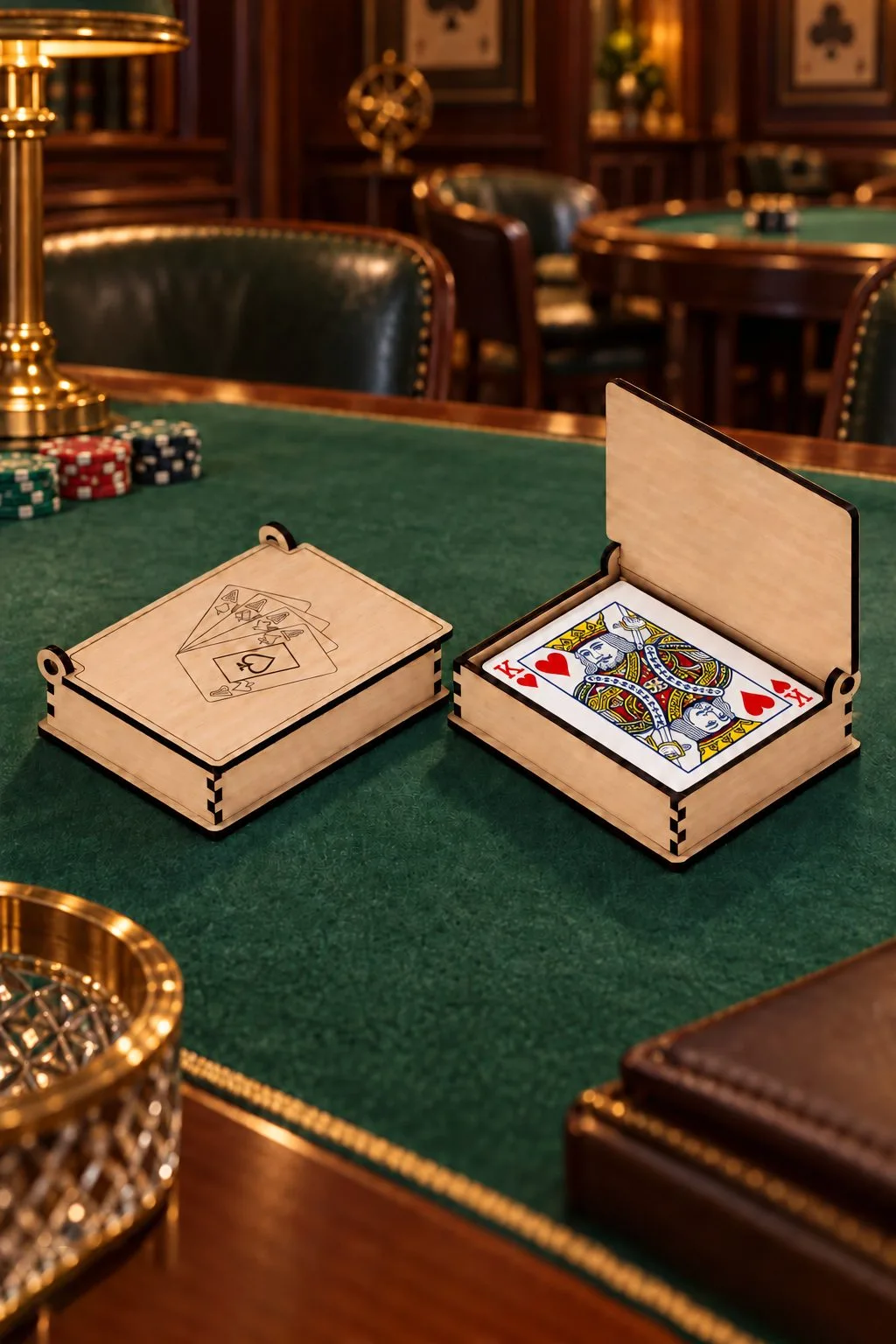 Wooden Playing Card Box Laser Cut Box — SVG laser cut file