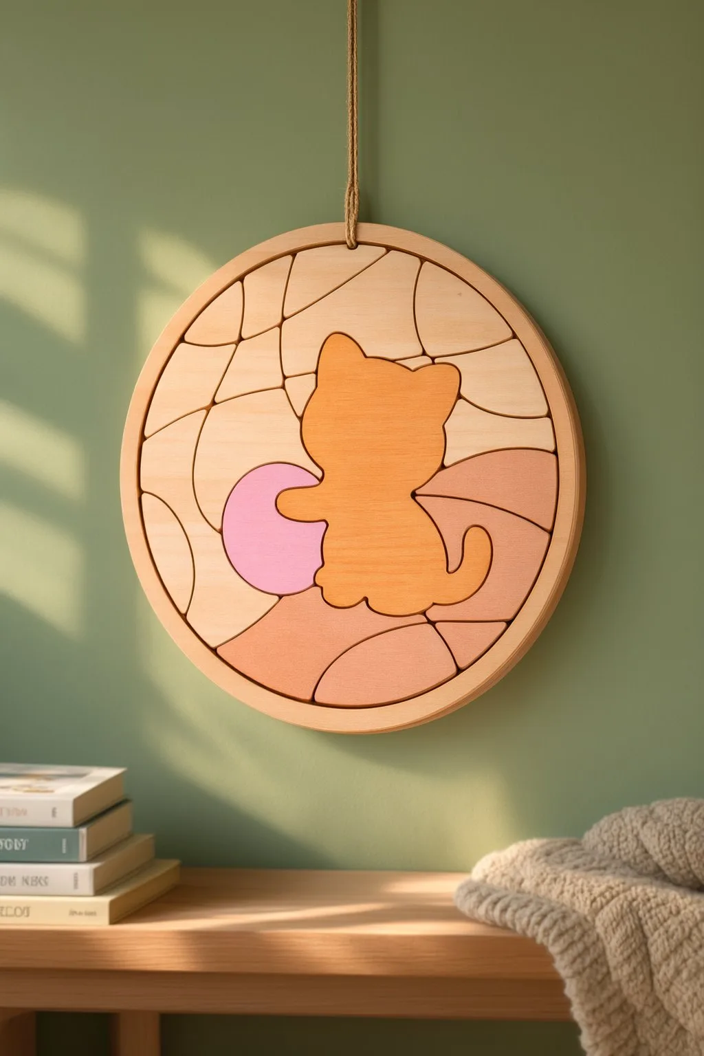 3D Mini Puzzle Decor Laser Cut Kitten — SVG laser cut file
