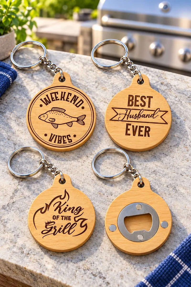 Beer Bottle Opener Keychain Laser Bundle — SVG laser cut file