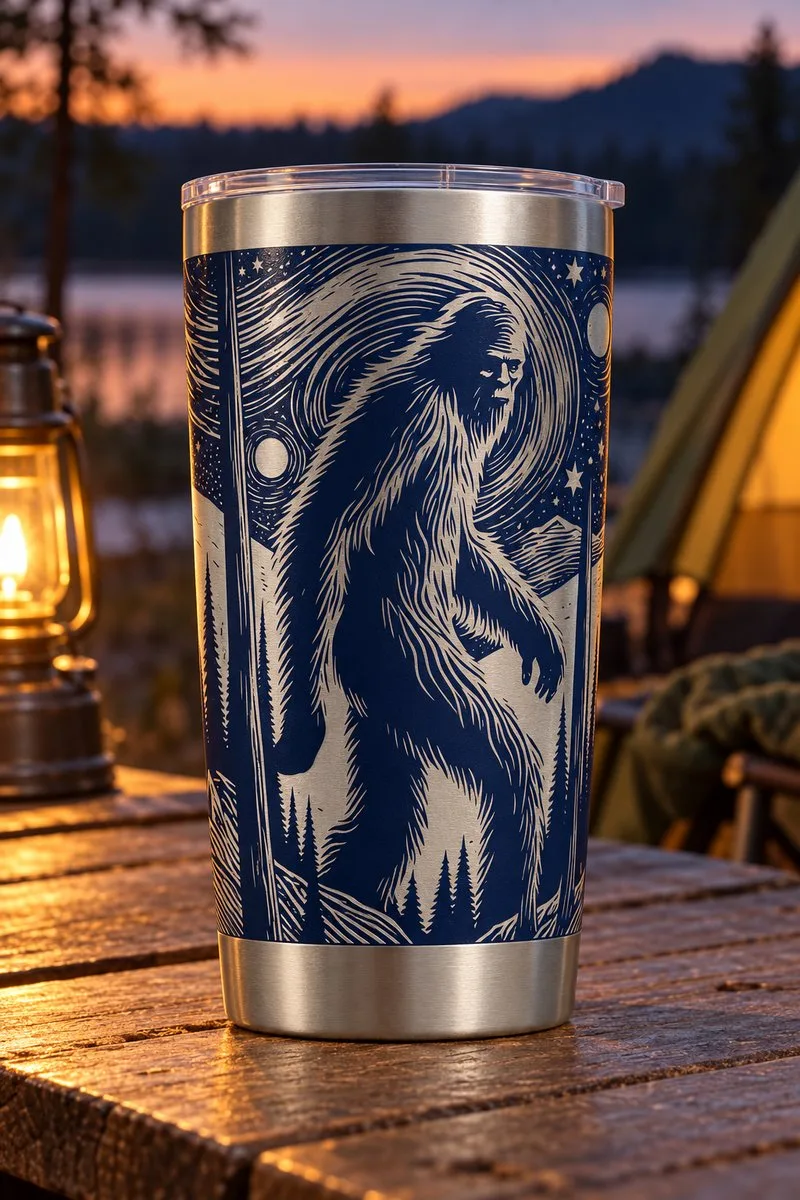 Bigfoot 20oz 30oz Laser Tumbler — laser engraving file