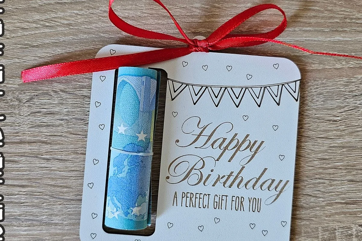 Birthday Money Holder — SVG laser cut file
