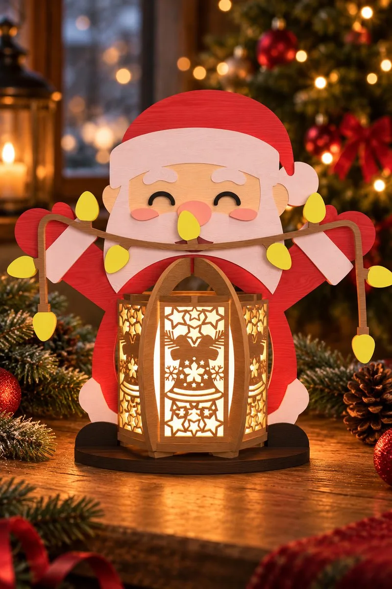 Christmas Character Lantern Bundle — SVG laser cut lantern file