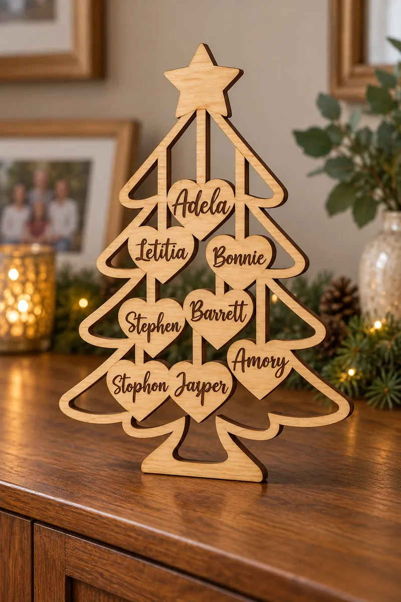 Christmas Family Tree Bundle — laser cut Christmas tree