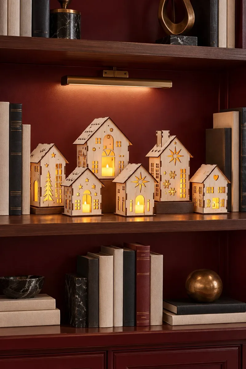 Christmas House Lanterns Bundle — SVG laser cut lantern file