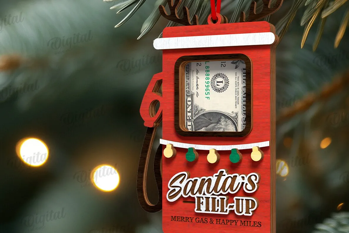 Christmas Money Holder — SVG laser cut file