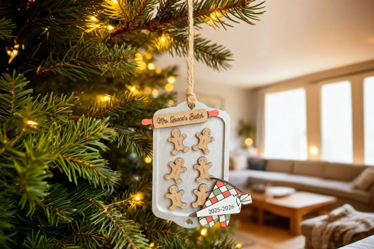 Christmas Teacher Gift Ornament — SVG laser cut file