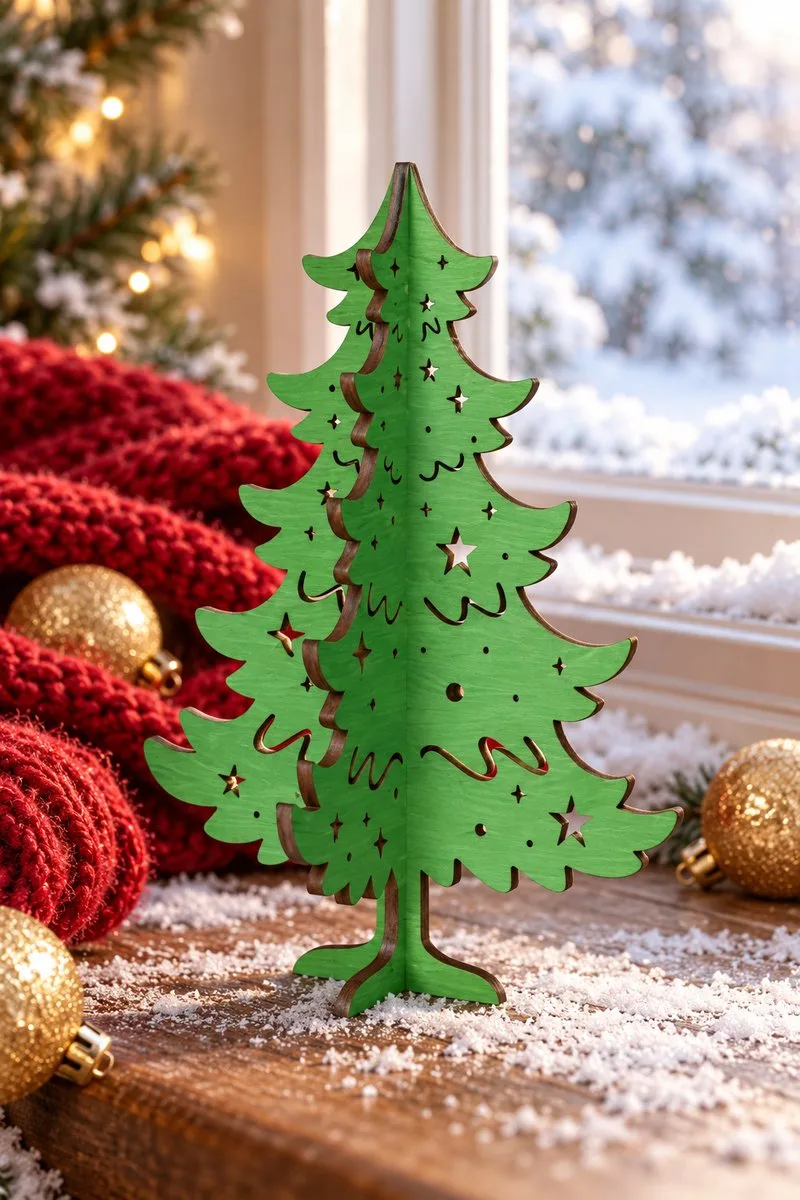3D Layered Pine Tree Bundle — laser cut Christmas tree