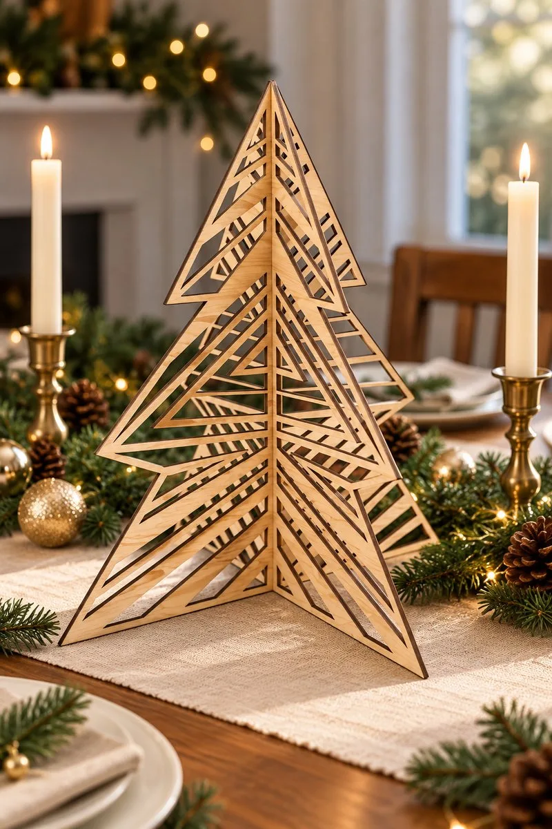 3D Geometric Christmas Tree Bundle — laser cut Christmas tree