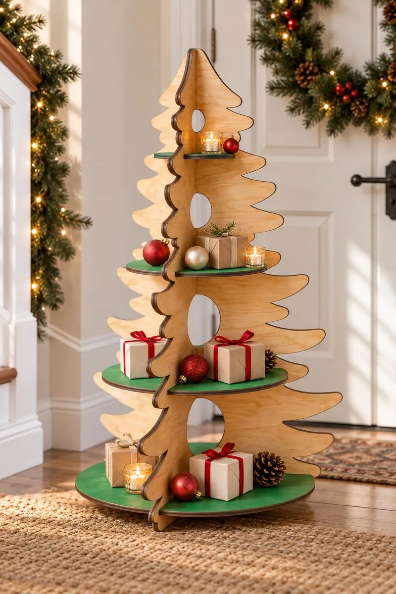 Christmas Tree Tiered Shelf Bundle — laser cut Christmas tree