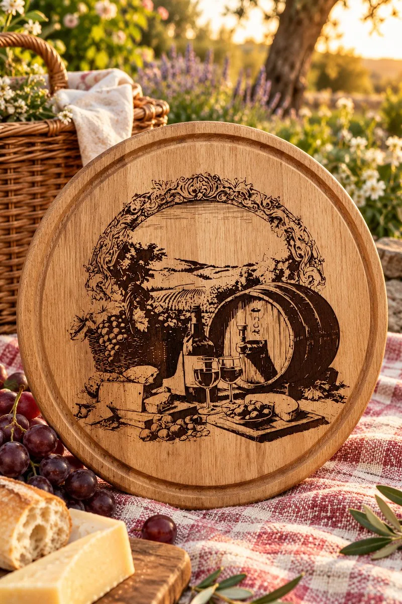 Cottagecore Cutting Board Laser Engraving — laser engraving file