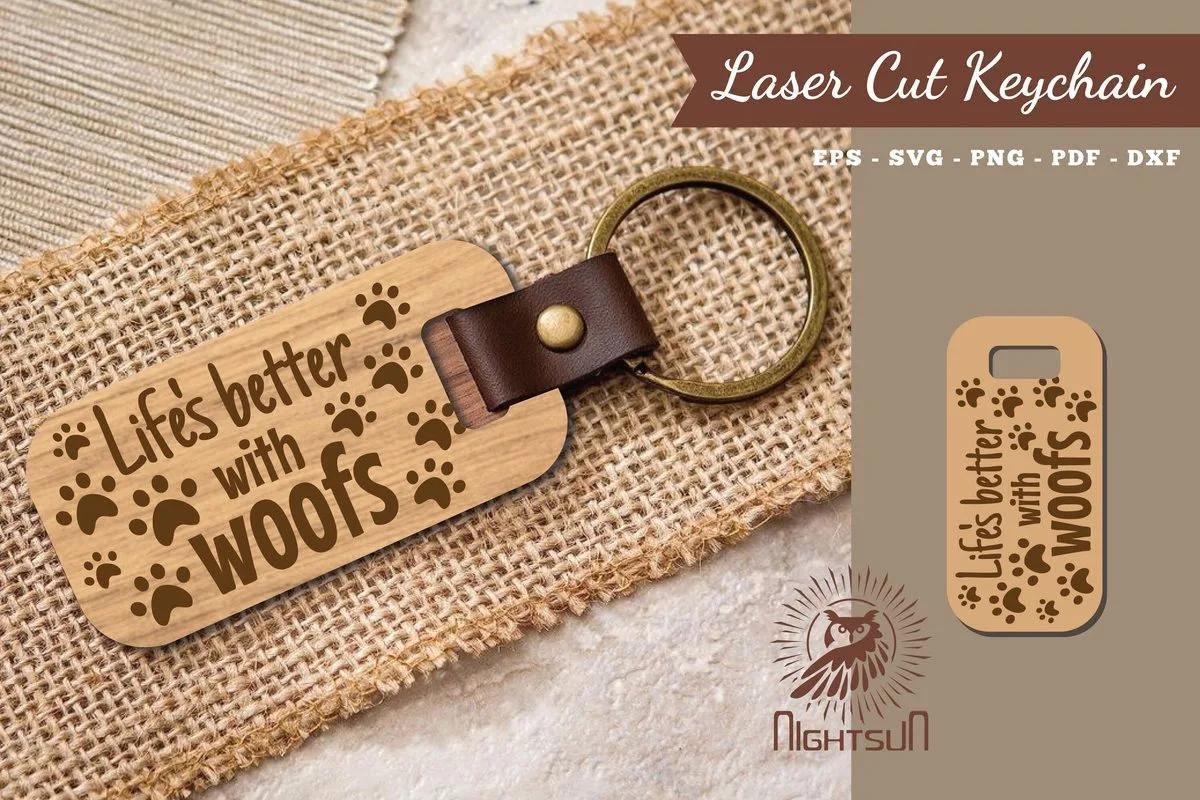 Dog Quotes Laser Cut Keychain 11 — SVG laser cut file