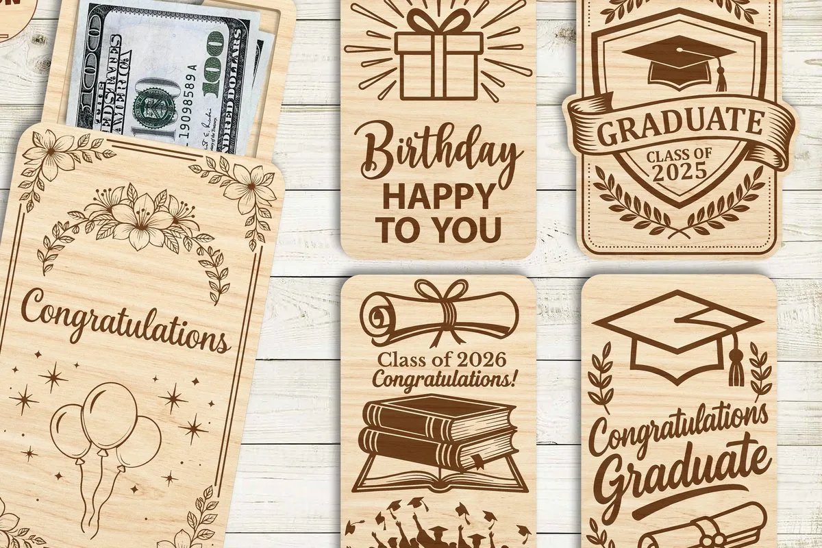Graduation Money Holder Bundle — SVG laser cut file