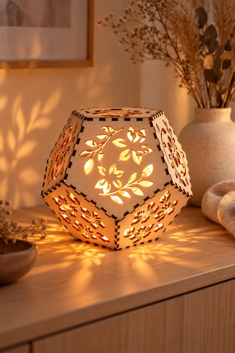 Icosahedron Lantern Laser Cut Bundle — SVG laser cut file