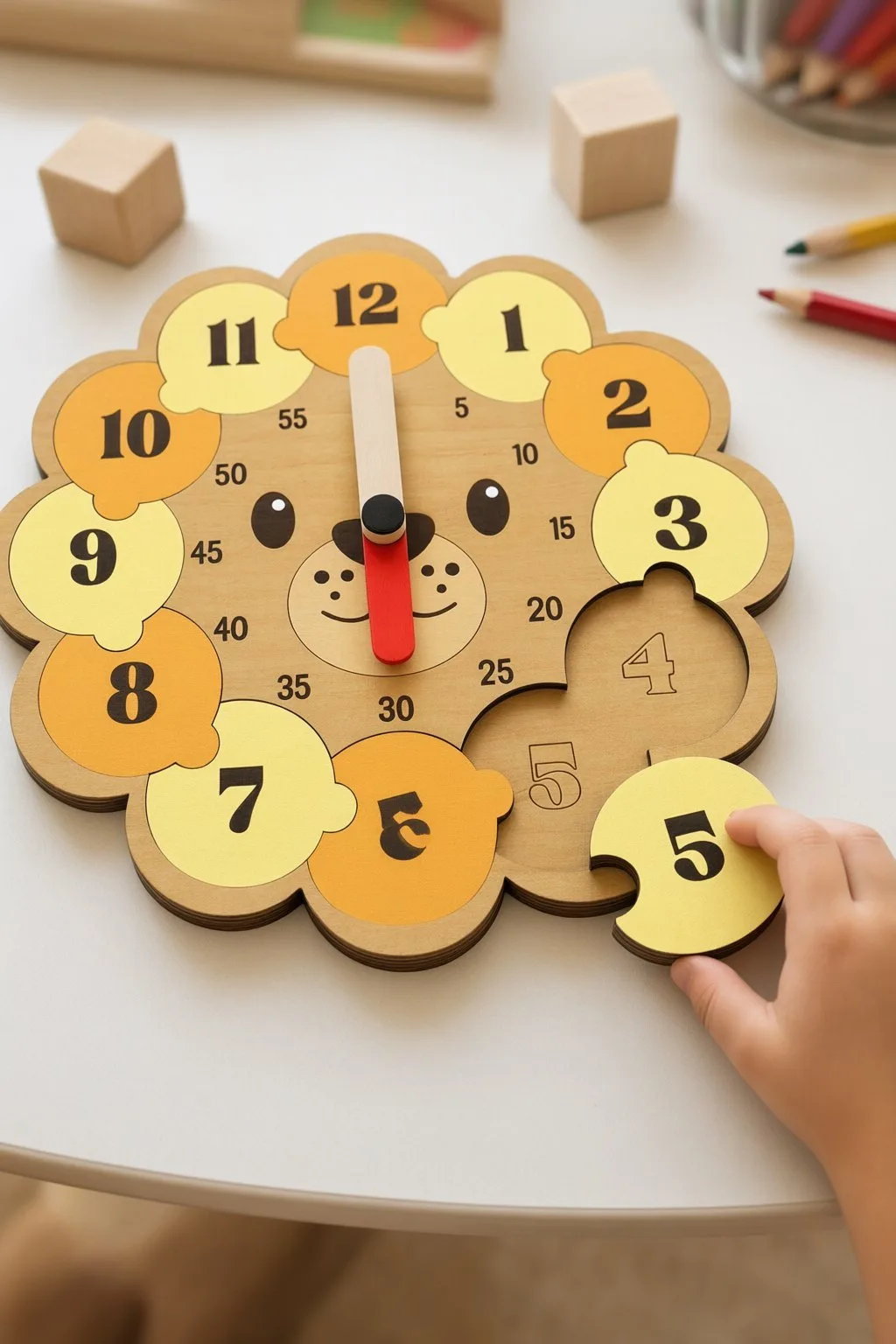 Kids Puzzle Clock Laser Cut Bundle CNC — SVG laser cut file
