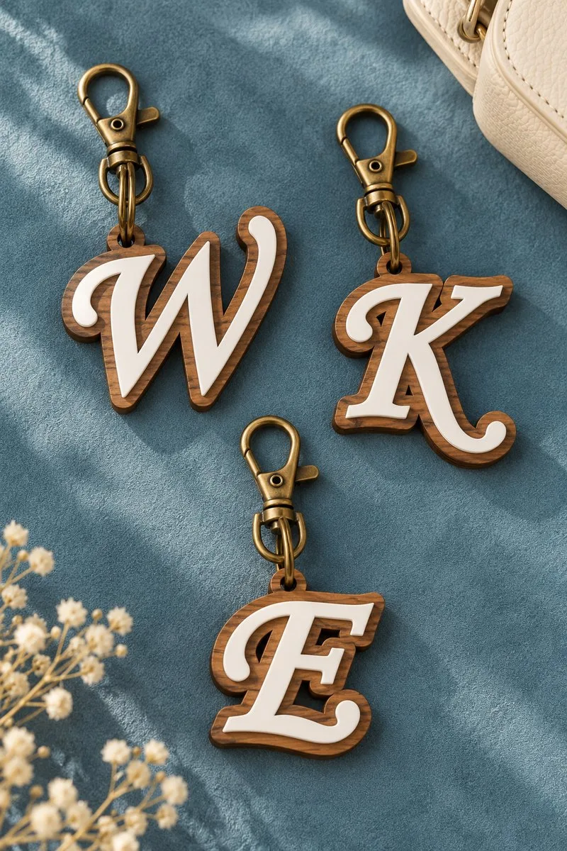 Layered Alphabet Keychain Bundle — SVG laser cut file