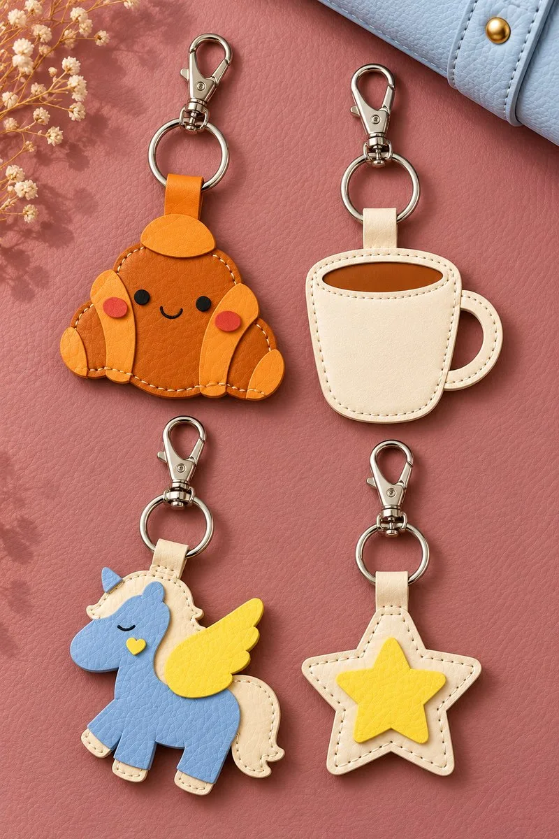 Leather Bag Charm Laser Cut Bundle — SVG laser cut file